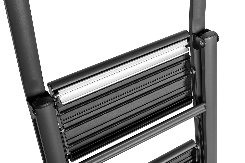 Alu-Klapptrittleiter Compact 3-stufig Schwarz