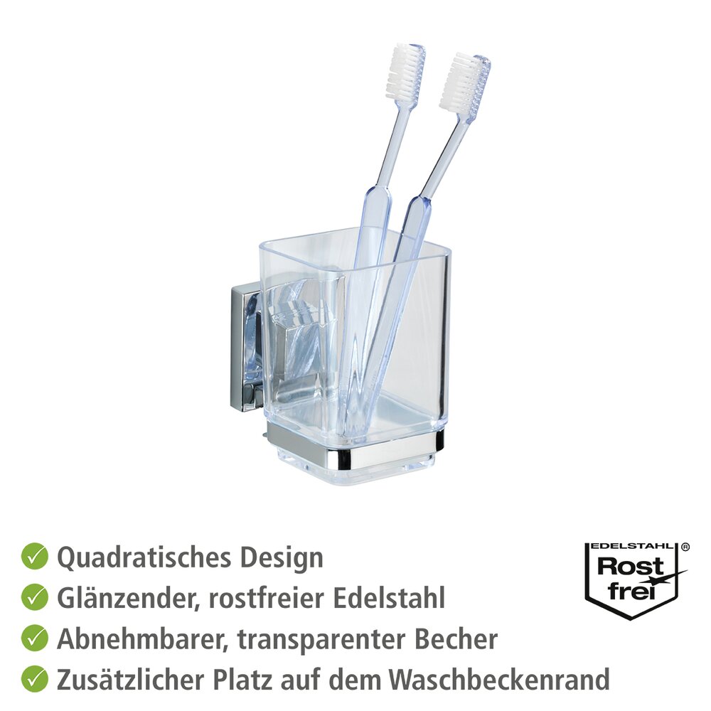 Vacuum-Loc® tandenborsteltrommel Quadro roestvrij staal