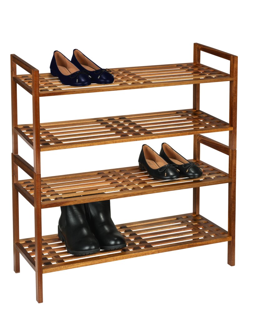 Schuhregal Mod. Fondi  aus massivem Akazienholz