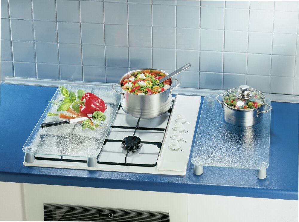 Herdabdeckplatte Universal Mod. Transparent, 2er Set  für alle Herdarten geeignet