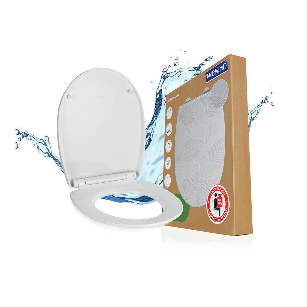 Abattant WC Mod. Roanne  avec frein de chute et surface avec relief