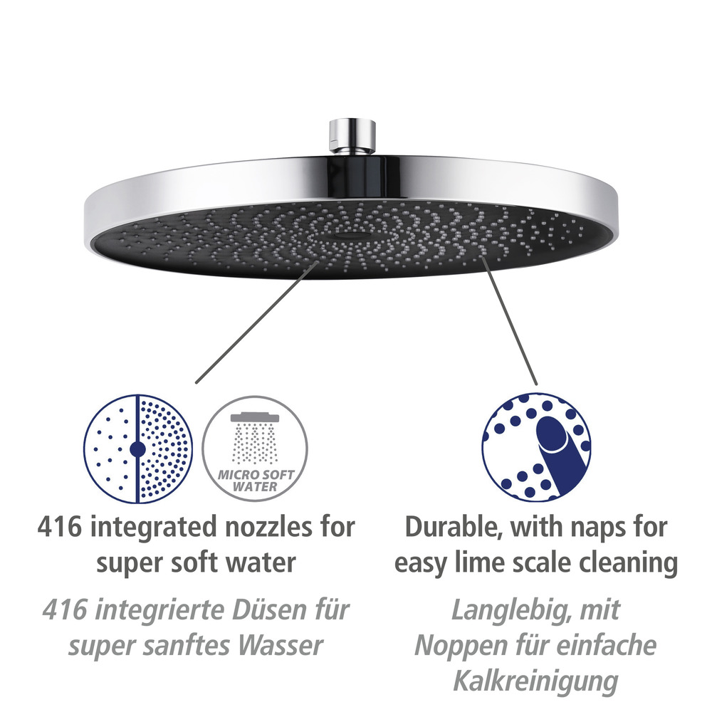 Duschsystem Mod. Softwater Chrom  einfacher Anschluss an bestehende Armatur oder Wandanschlussbogen