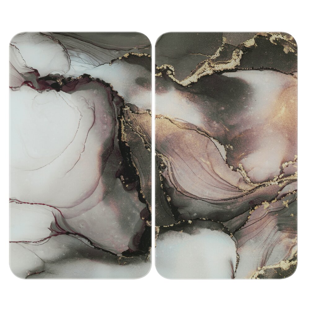 Herdabdeckplatte Universal Mod. Aquarell, 2er Set  für alle Herdarten geeignet