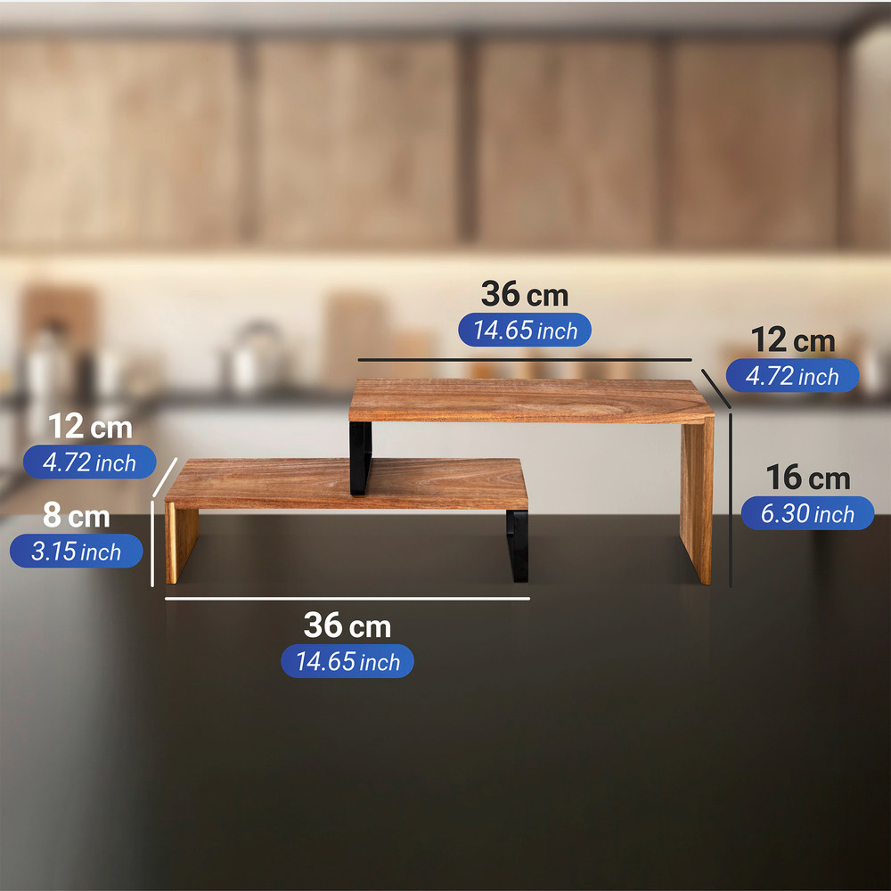 Küchenregal Mod. Vali Akazie  aus FSC® zertifiziertem Akazienholz 