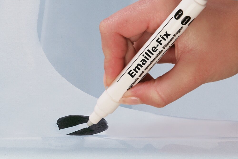 Retouche email, email pour baignoire  6 ml, blanc