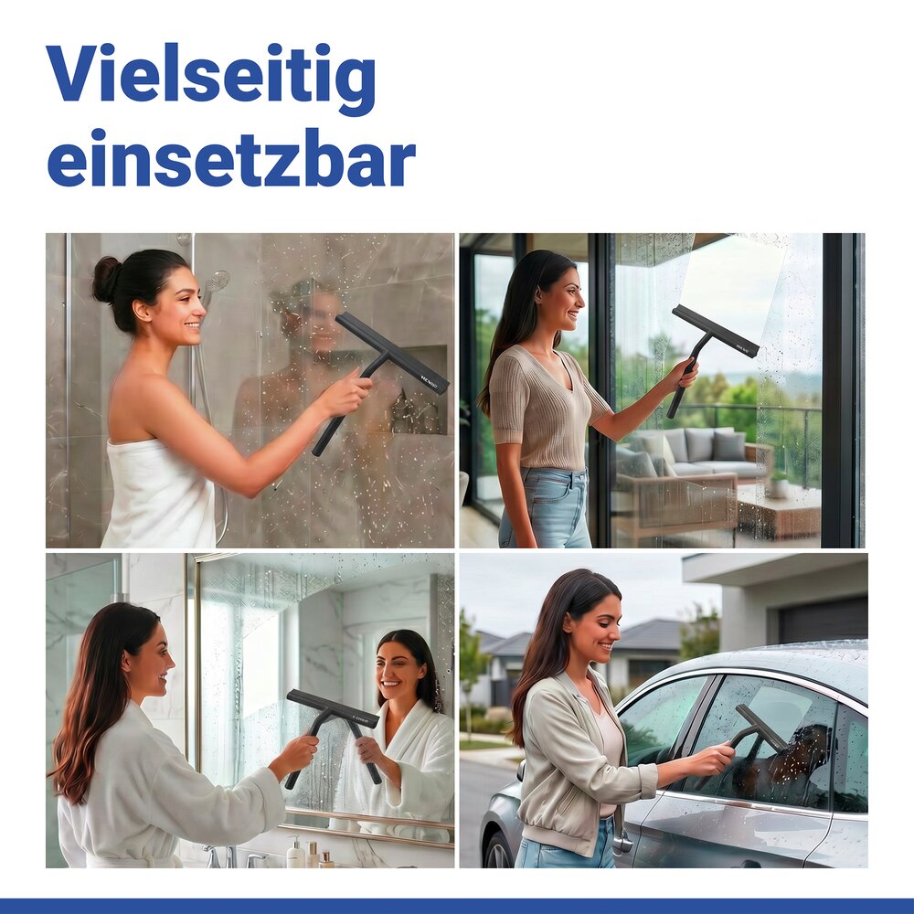 Badkamerwisser Mola silicone XXL zwart
