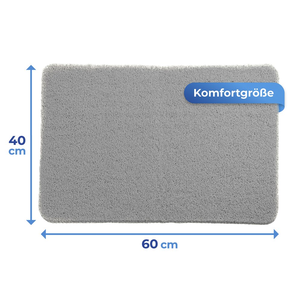 Wellness Duschmatte, Grau  schnelltrocknend