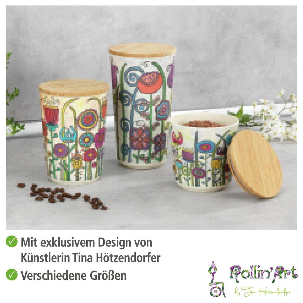 Aufbewahrungsdosen Mod. Garden für die Küche 3-er Set Biokunststoff und FSC-zertifiziert