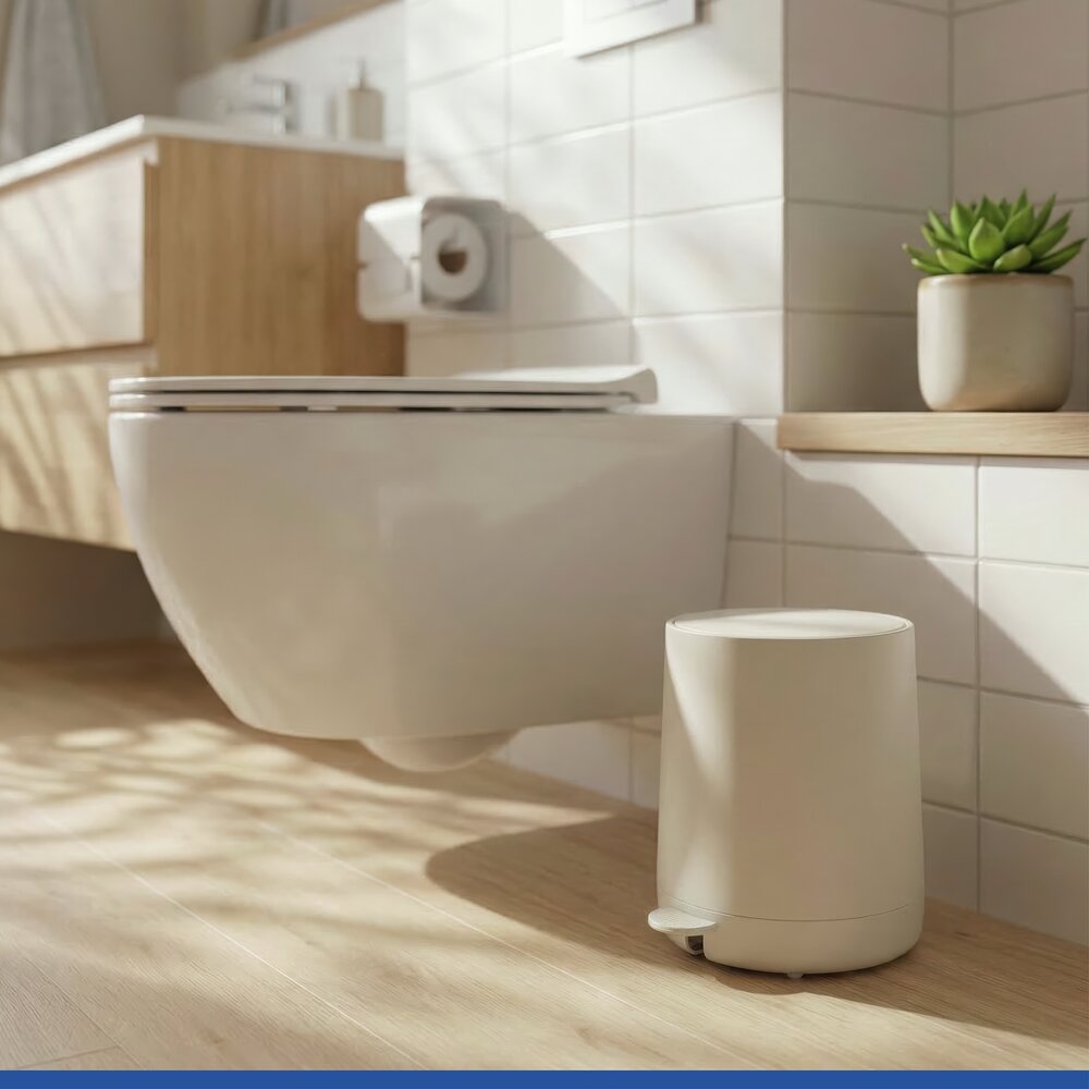 Kosmetik Treteimer Mod. Fablo Creme  mit Soft-Touch-Beschichtung, 5 L