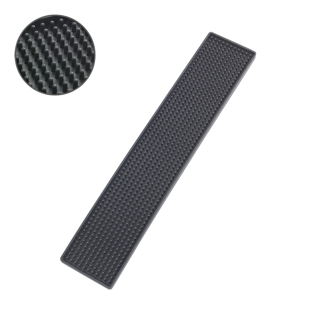 Abtropfmatte Mod. Slim 8 x 42 cm, Schwarz schmal & platzsparend an der Spüle