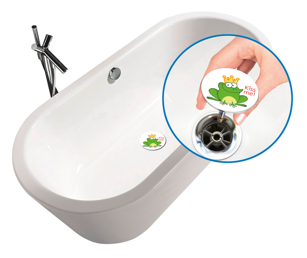 Badewannenstöpsel Pluggy® XXL Mod. Froggy  für alle handelsüblichen Abflüsse