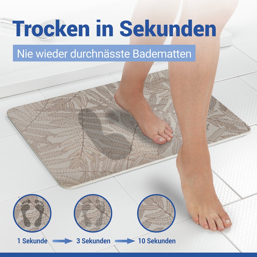 Diatomiet badmat Mod. Dafni, 60 x 39 cm