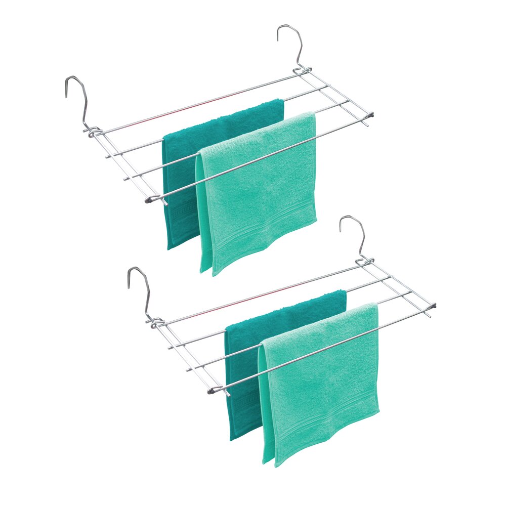 Heizkörper-Wäscheständer Chrom, 2er  2er Set