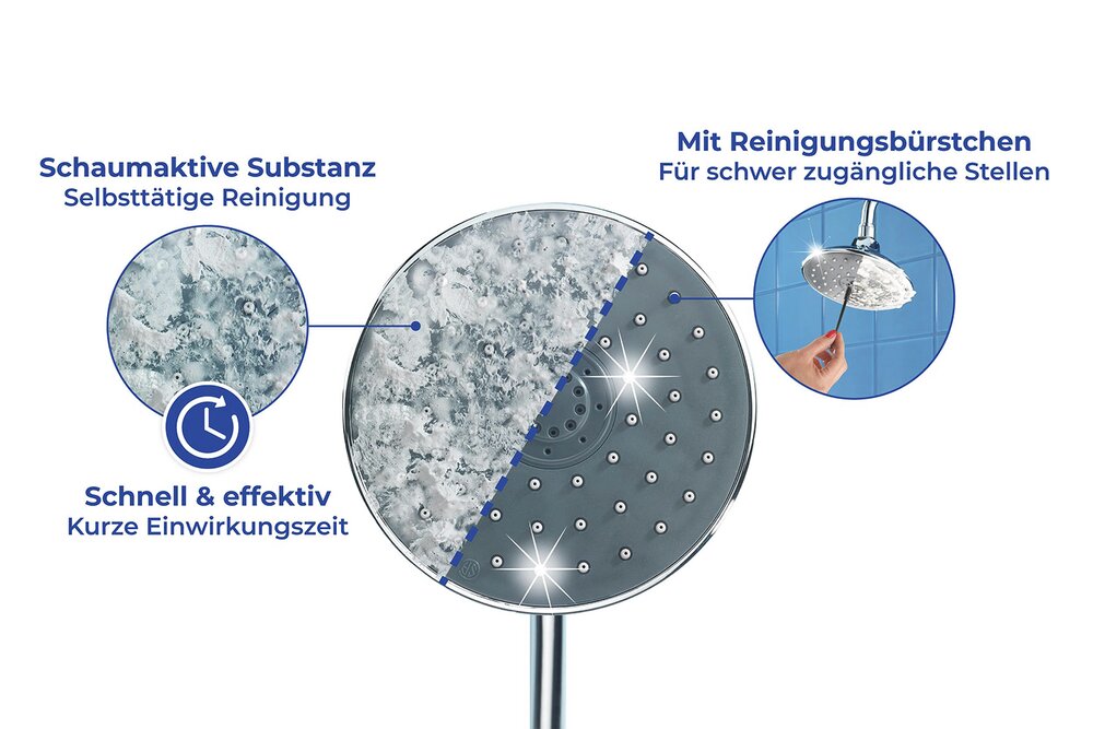 Anti-Kalk-Caps und Entkalkungsgel, 4-teiliges Set  mit frischem Zitrusduft