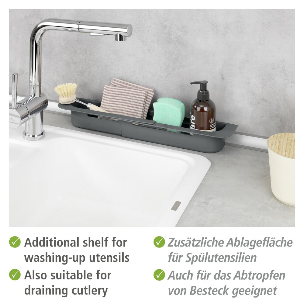 Organiseur d'évier Fino, extensible  Extensible jusqu'à 49,5 cm