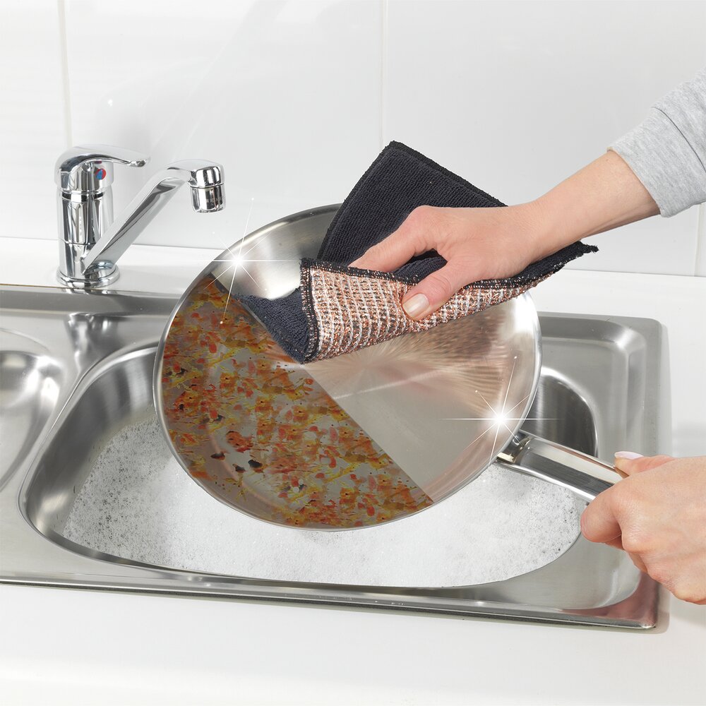 Mikrofaser-Kupfertuch 2in1, 2er Set  mit Wendefunktion