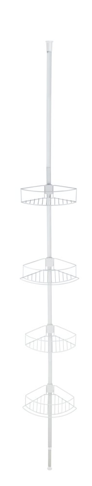 Étagère d'angle télescopique Dolcedo Blanc mat  en acier inoxydable