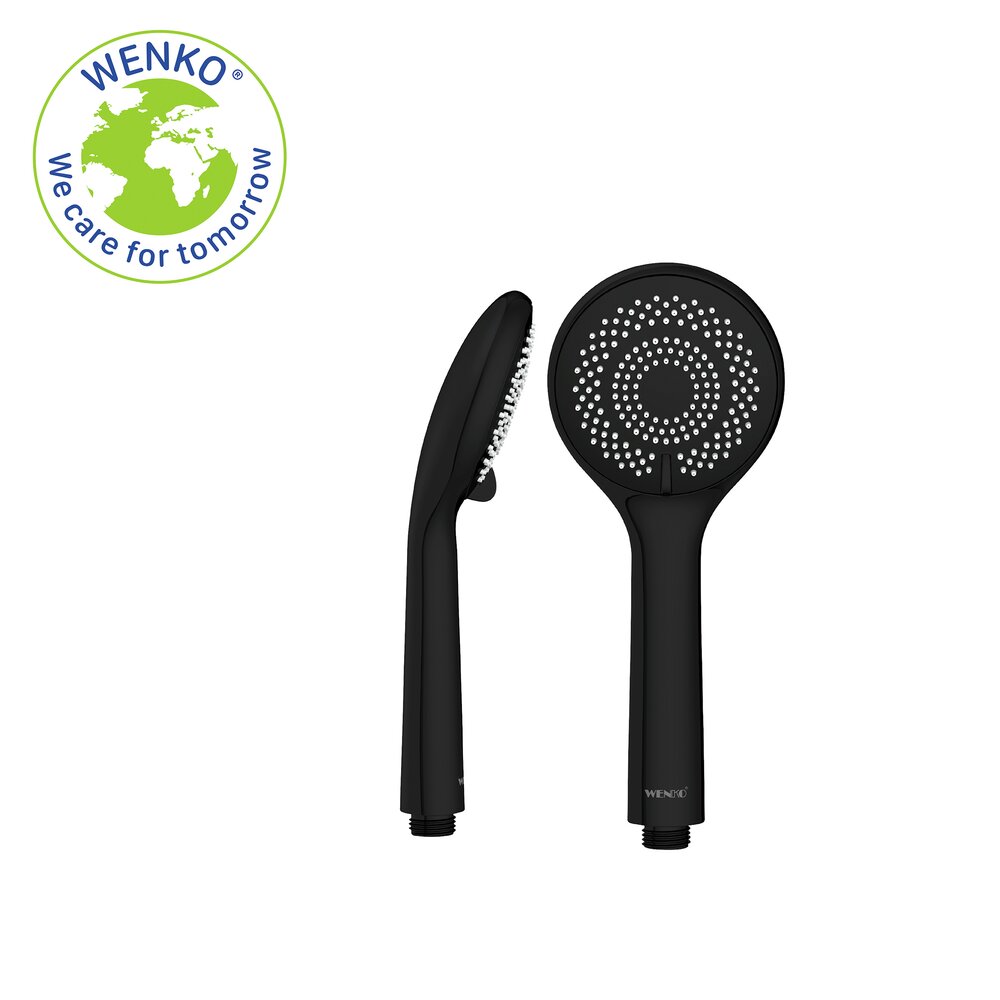 Duschkopf Watersaving Schwarz matt  Ø 9,5 cm