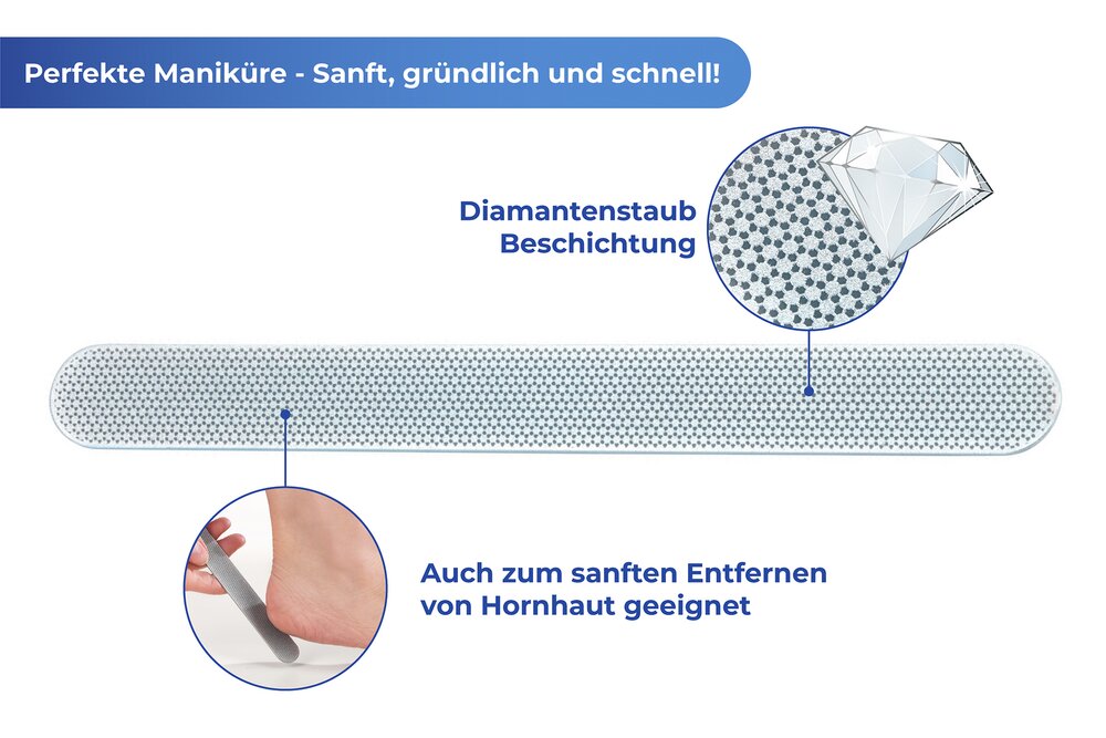 Diamant-Nagelfeile  Feile mit Diamantenstaub