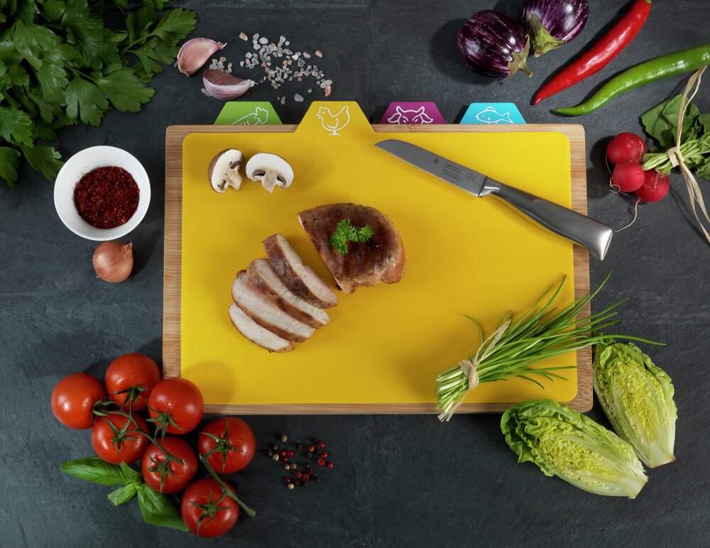 Schneidebrett Mod. Bella  Bambus, mit 4 Schneidematten