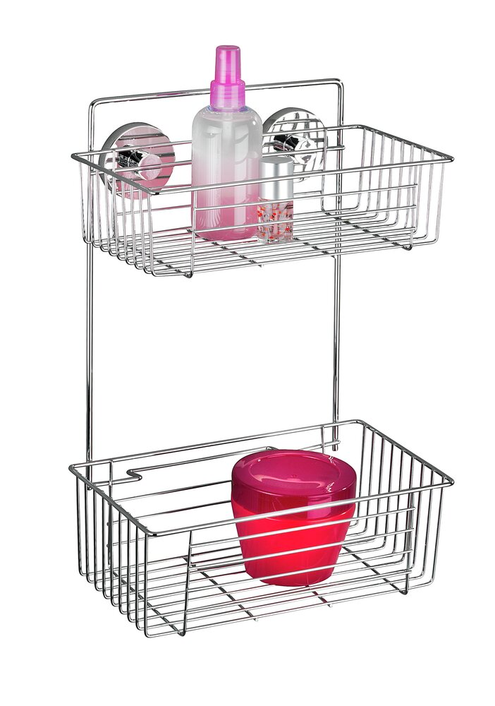 Vacuum-Loc® Wandregal 2 Etagen Mod. Bari  Befestigen ohne bohren