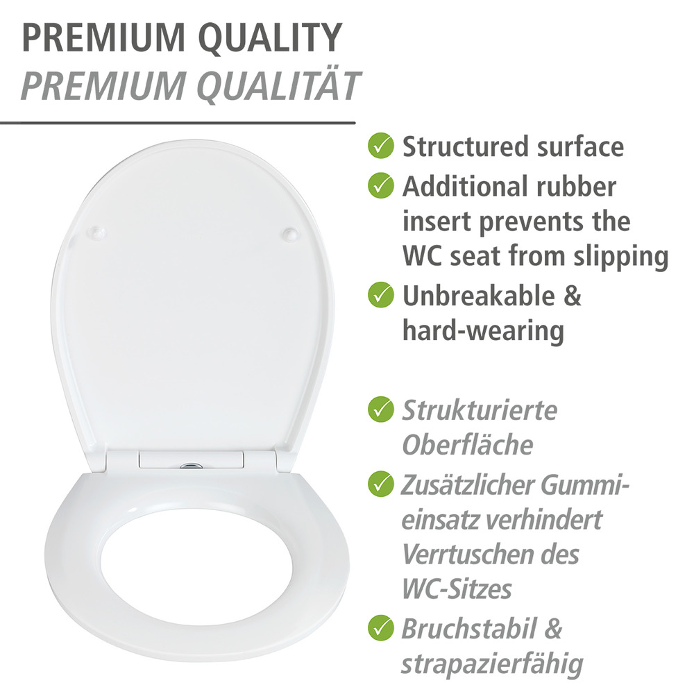 Premium WC-Sitz Mod. Peony mit Relief  Duroplast, mit Absenkautomatik