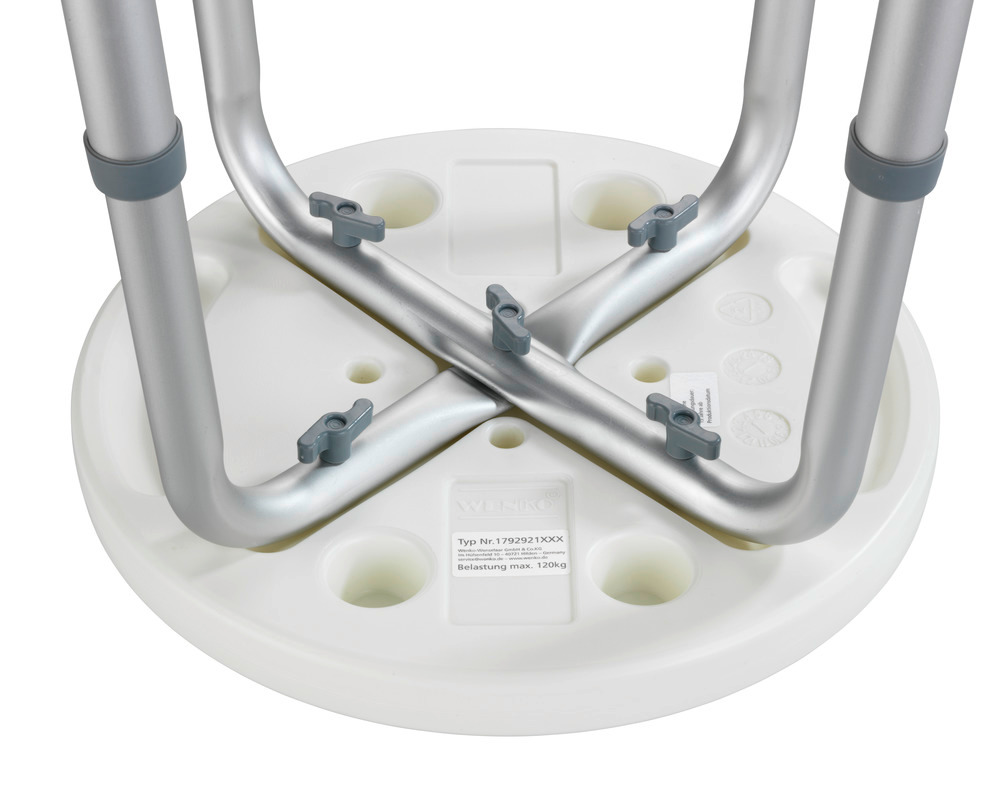 Duschhocker Mod. Secura höhenverstellbar  Wannenhocker, 120 kg Tragkraft