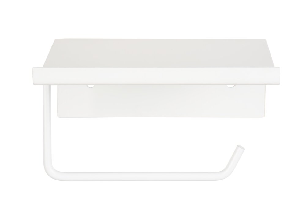 Toilettenpapierhalter Mod. Desulo Weiß  mit Ablage