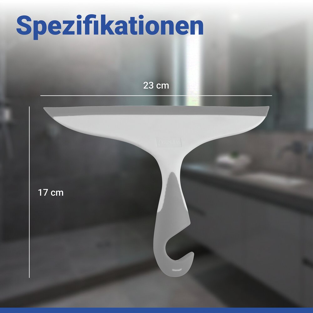 Badezimmerwischer Mod. Loano Grau  zum streifenfreien Reinigen