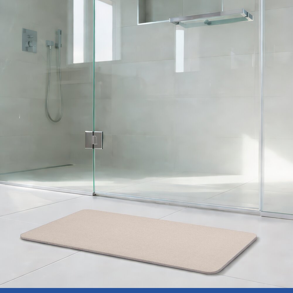 Diatomiet badmat Mod. Simi ecru, 60 x 39 cm