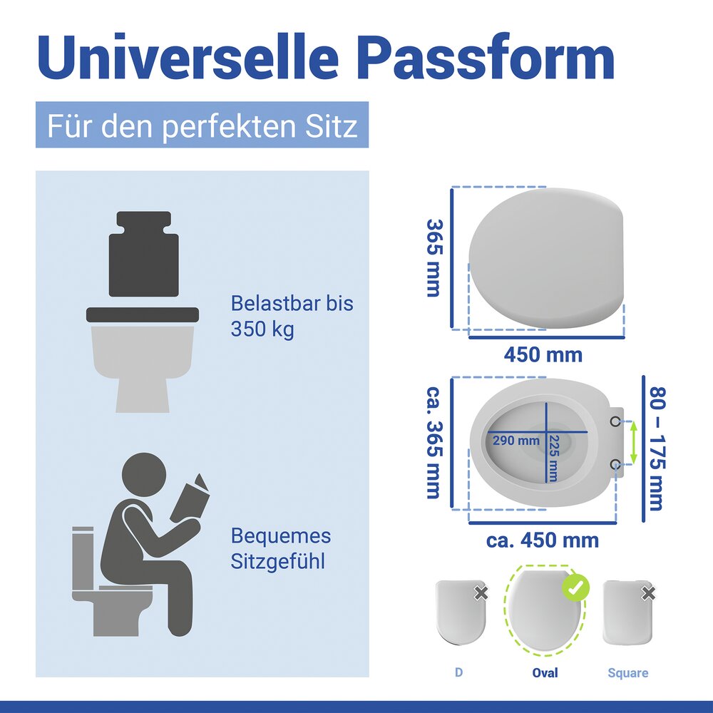 WC-Sitz Mod. Biban  Toilettensitz mit Absenkautomatik und Relief-Druck