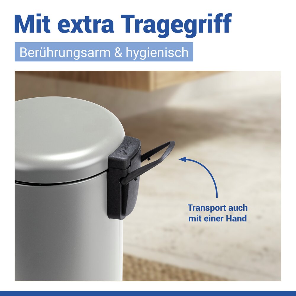 Kosmetik Treteimer Mod. Leman Taupe Matt 3L  mit herausnehmbarem Einsatz