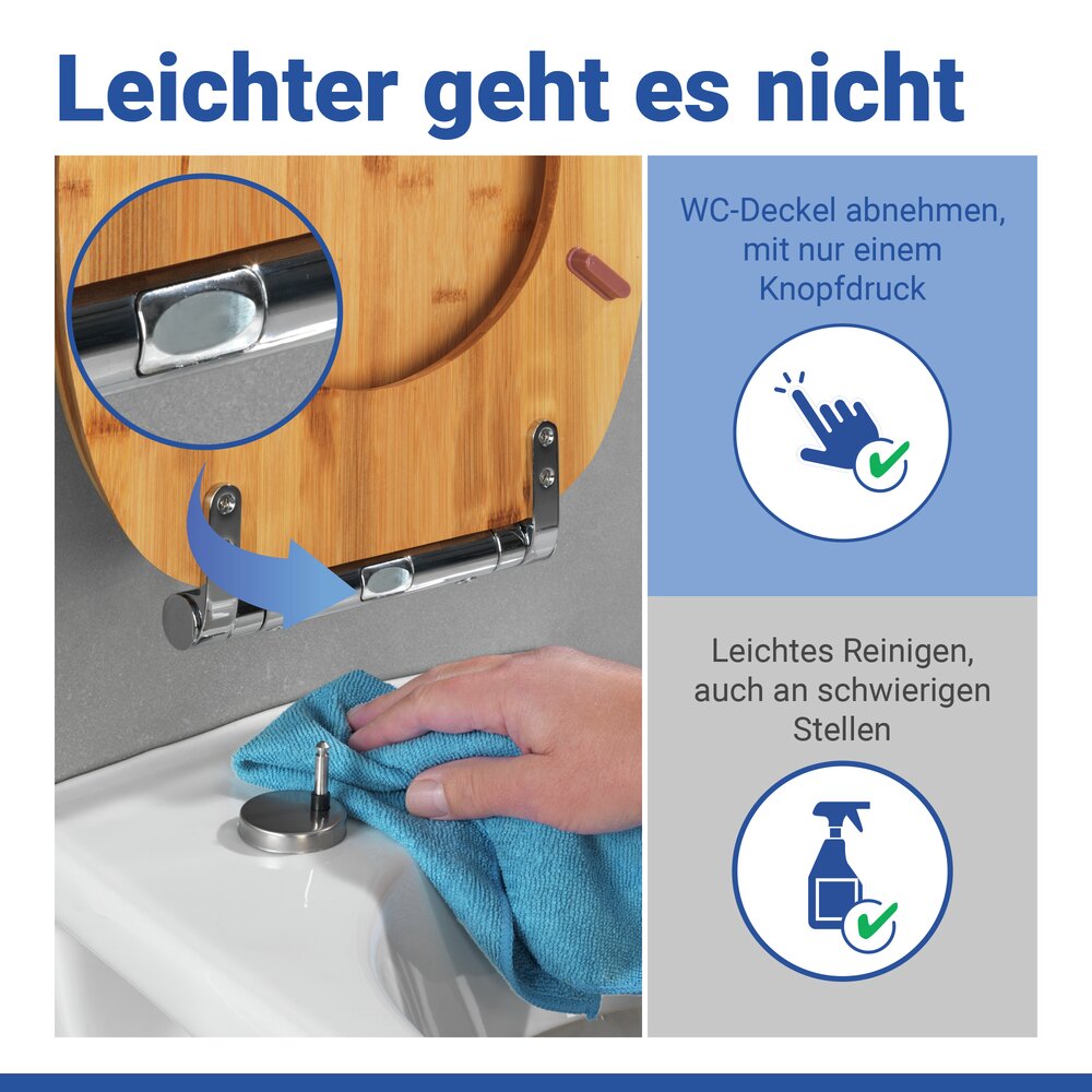 WC-Sitz Mod. Bambusa  Toilettensitz aus FSC®-zertifiziertem Bambus