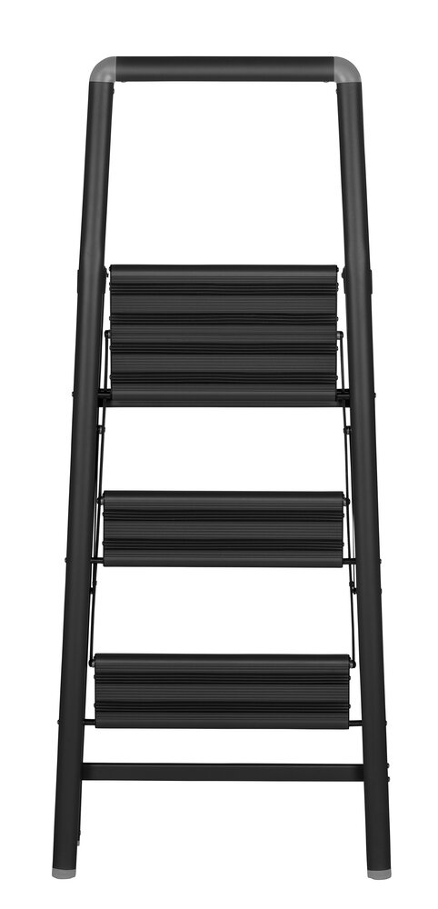 Alu-Klapptrittleiter Compact 3-stufig Schwarz