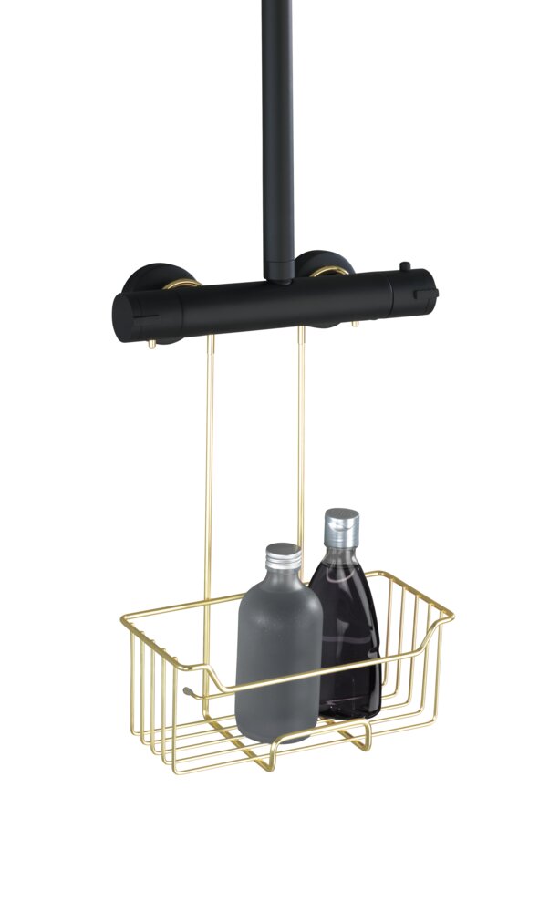 Étagère de douche WENKO Milo 2 niveaux en acier inoxydable noir 25x55cm - Étagère de Étagère de douche WENKO Milo 2 niveaux en acier inoxydable noir 25x55cm - Étagère de