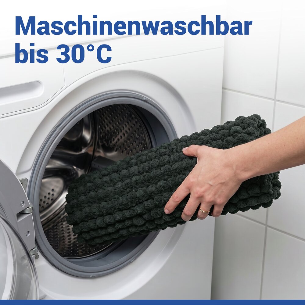 Badmat Mod. Solivo donkergroen, 50 x 80 cm