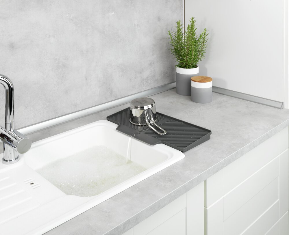 Abtropfmatte Mod. Neli Grau  40 x 20