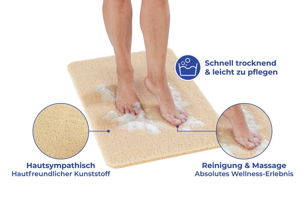 Fußmatte Mod. Wellness Beige, 40 x 60 cm  rutschhemmend