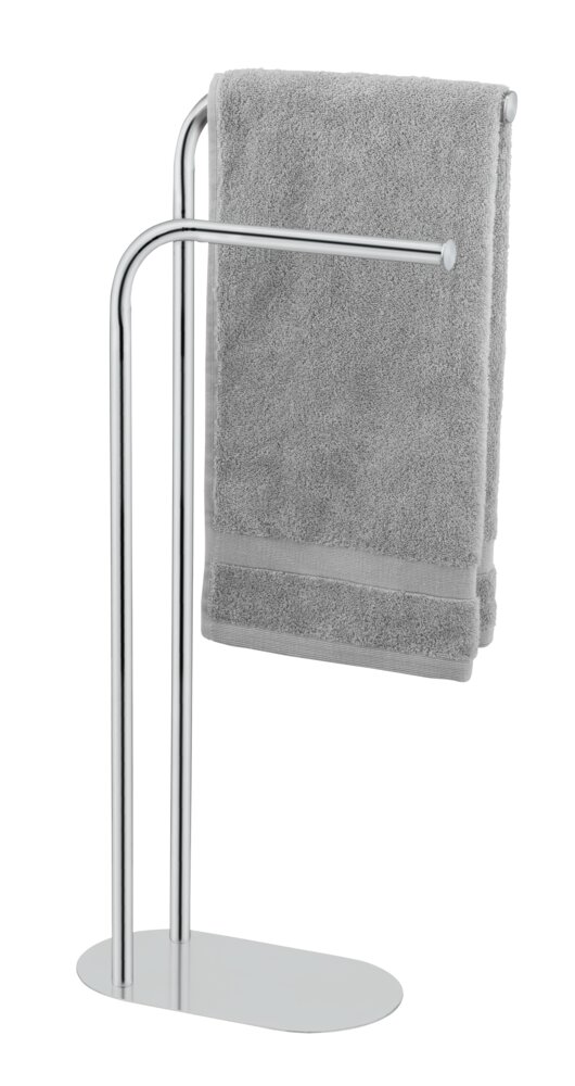 Handtuchständer Mod. Levante, glänzend, Edelstahl, 30x79x17 cm  platzsparend und freistehend