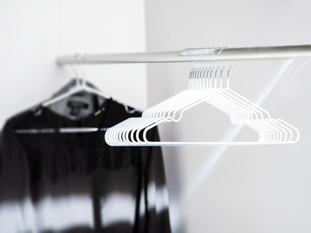 Kleerhanger Mod. Sascha Wit, set van 20