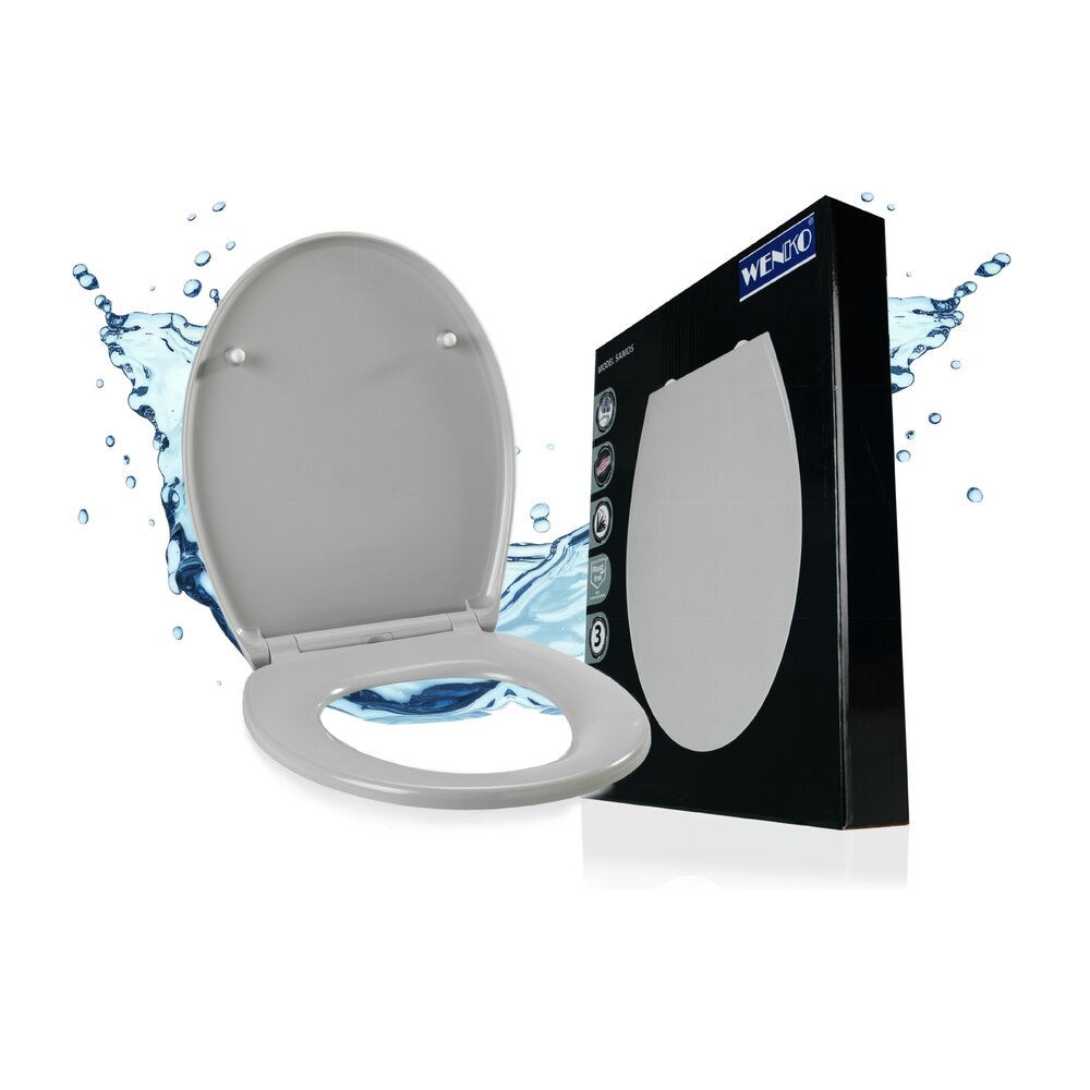 Premium WC-Sitz Mod. Samos Concrete Grey  Duroplast, mit Absenkautomatik