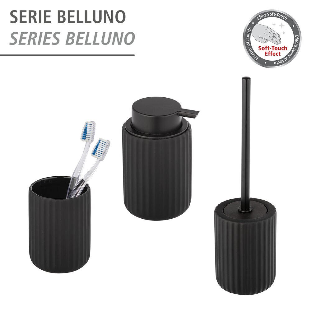 Keramische zeepdispenser Mod. Belluno Zwart