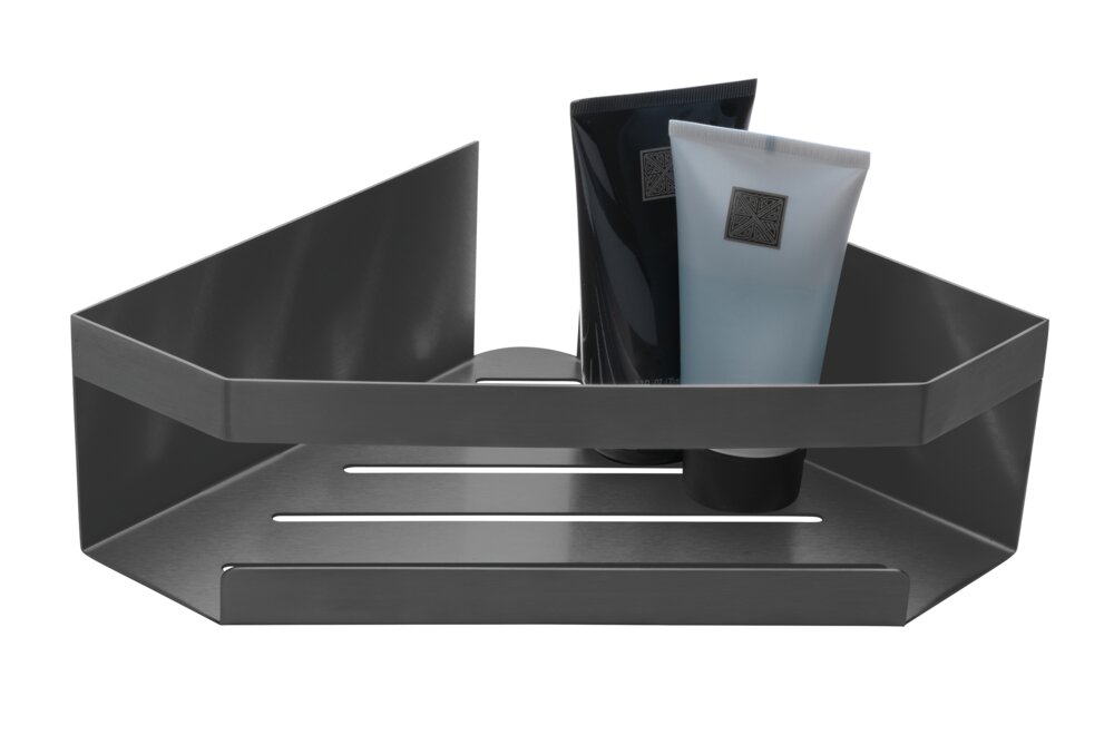 Eckablage Mod. MELETO Gun-Metal Grey  aus Edelstahl