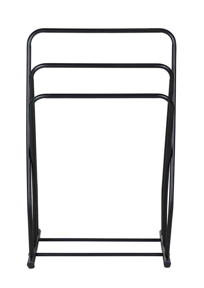 Porte-serviettes Granelli Noir  acier laqué, mat