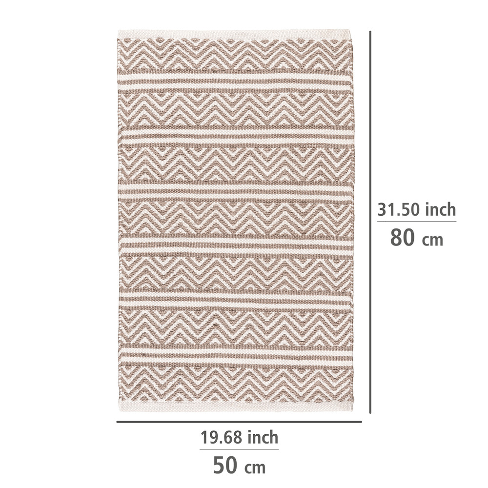 Badematte Mod. Shaki  Badvorleger aus recycelten PET Flaschen, 50 x 80 cm