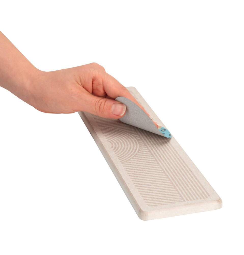 Abtropfplatte Mod. Damon, beige, Diatomeenerde, 30x8 cm  inklusive Silikonfüße und Schleifpapier