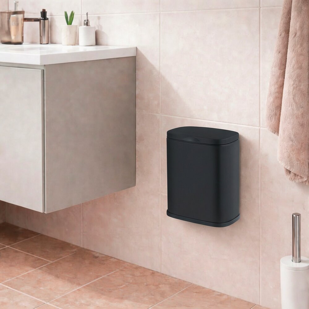 Wandcosmetica-afvalbak mod. Sare zwart 3 l
