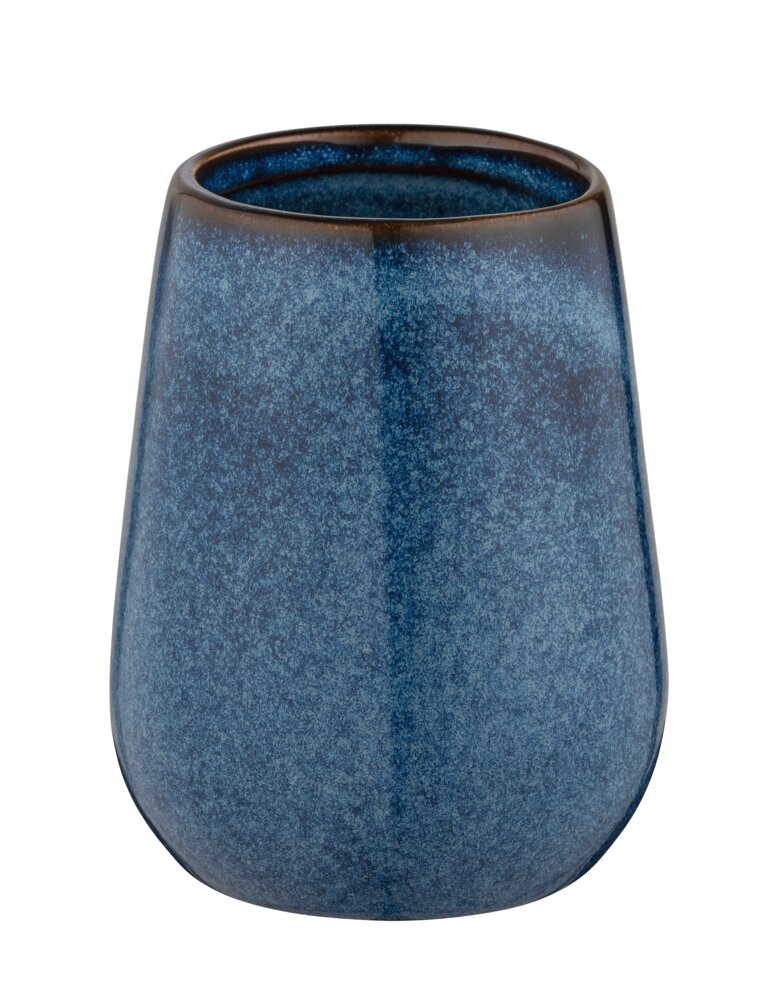 Gobelet pour dentifrice Mod. Sirmione, bleu, céramique, Ø8x10,5 cm  céramique, finition peinte main