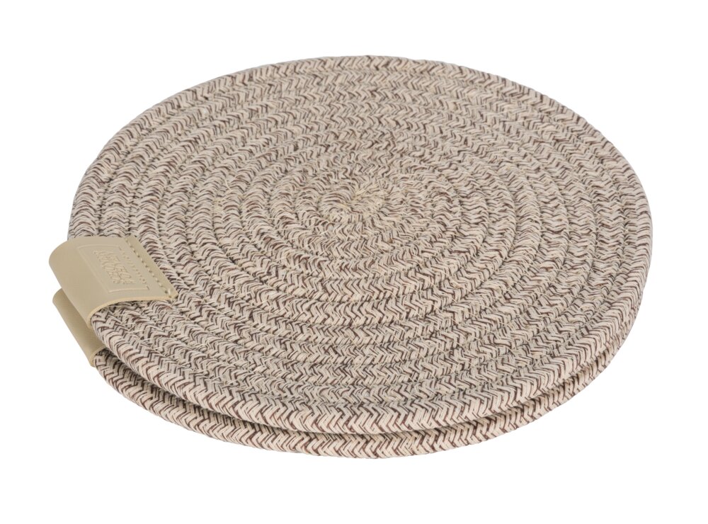 Dessous de plat Mod. Svea, beige, plastique, Ø20x1 cm  antidérapant et résistant chaleur