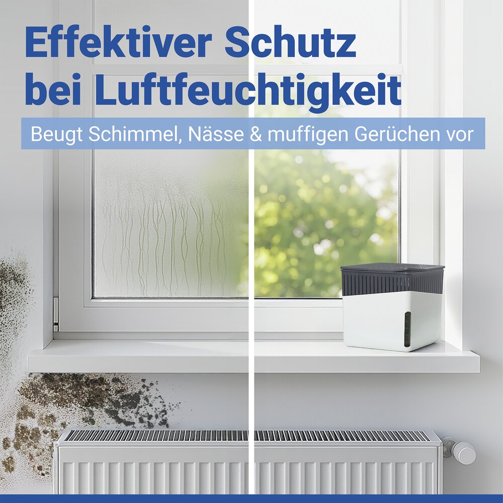 Luchtontvochtiger Mod. Cube Wit 1000 g en navulling